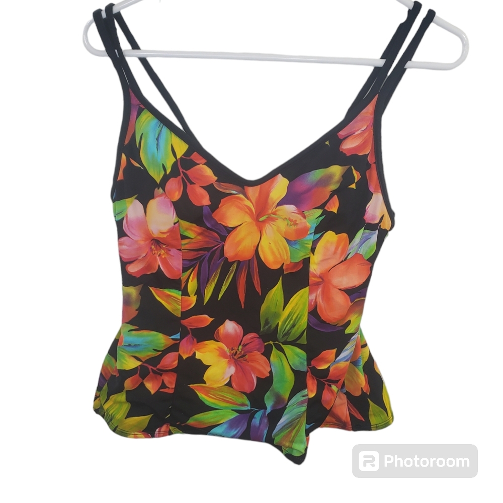 Miracle Suit Floral swimsuit top size 10 - Picture 3 of 6